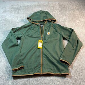 Carhartt Force Hoodie Kids XL Green Full Zip Sweatshirt 18/20 Cilantro Outdoorsy